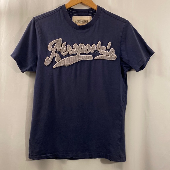 Aeropostale Other - Aeropostale Men’s Short Sleeve Graphic T-Shirt S Blue/Gray/White Good Condition